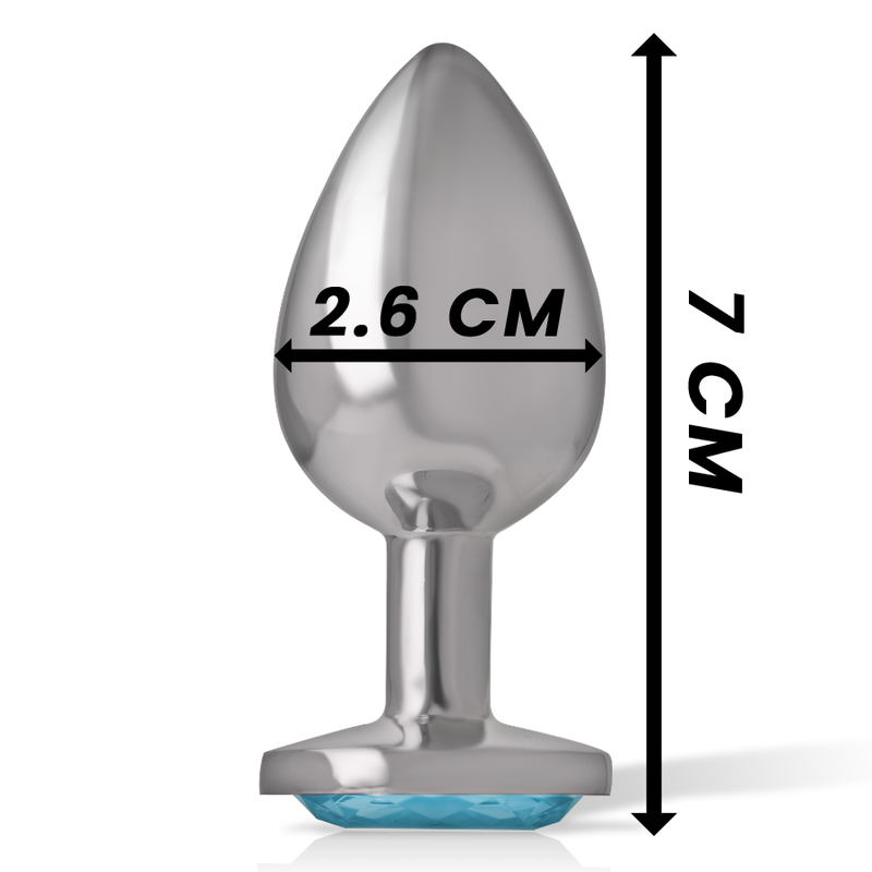 INTENSE - ALUMINUM METAL ANAL PLUG BLUE HEART SIZE S - Bild 2