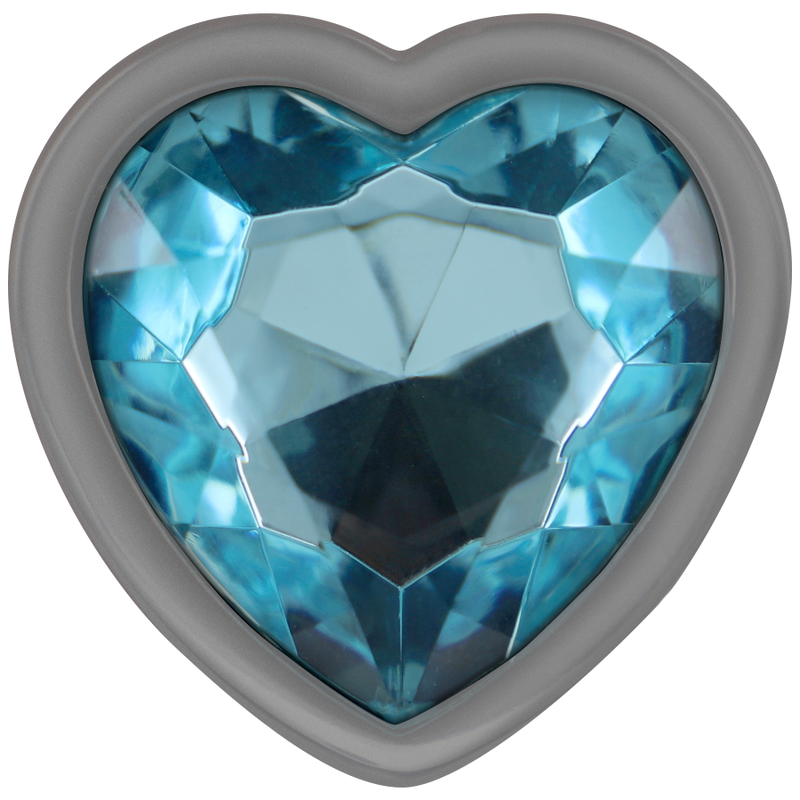 INTENSE - ALUMINUM METAL ANAL PLUG BLUE HEART SIZE S - Bild 3