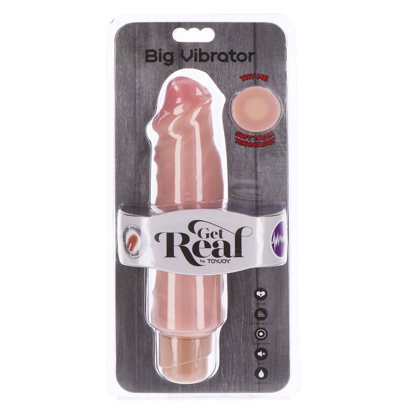 GET REAL - DUAL DENSITY BIG VIBRATOR 20,5 CM SKIN - Bild 4