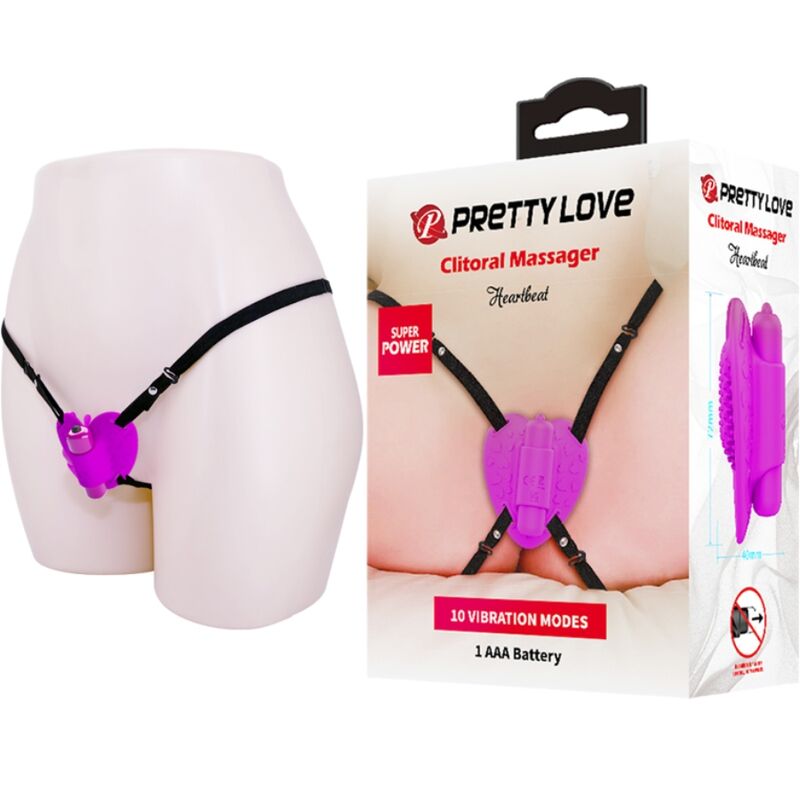 Alternative view of PRETTY LOVE - HEARTBEAT CLITORIS MASSAGER 10 VIBRATION MODES PURPLE