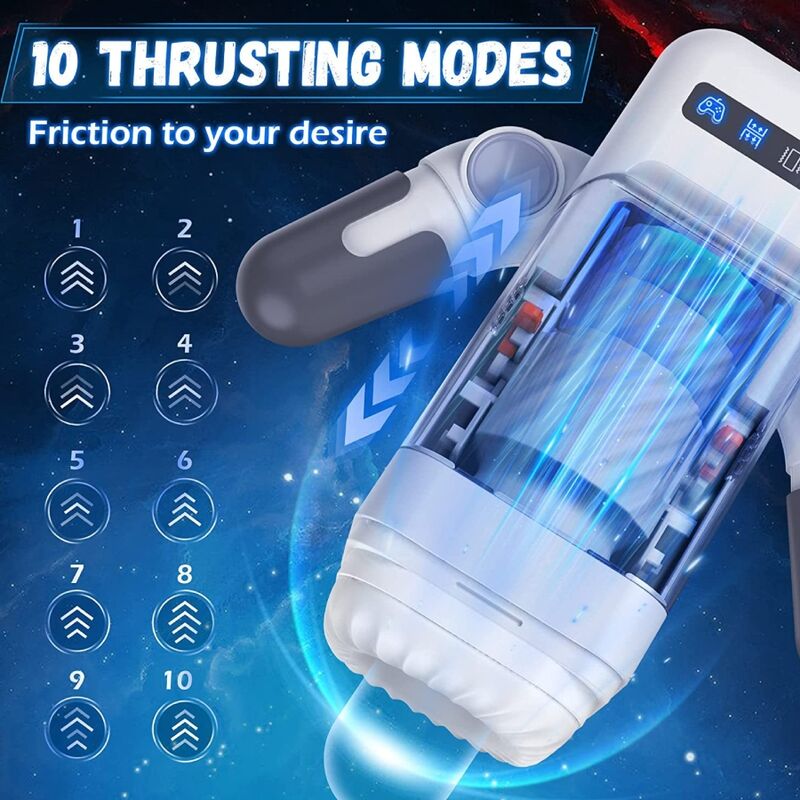 GAME CUP - THRUSTING VIBRATION MASTURBATOR WITH HEATING FUNCTION AND MOBILE SUPPORT - BLACK - Bild 5