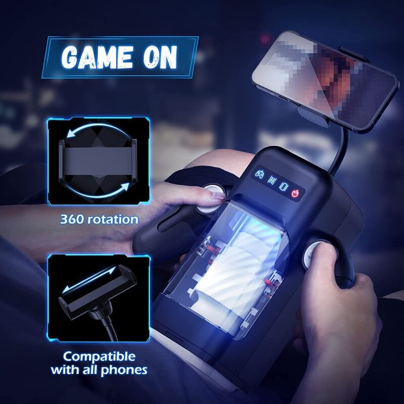 GAME CUP - THRUSTING VIBRATION MASTURBATOR WITH HEATING FUNCTION AND MOBILE SUPPORT - BLACK - Bild 8