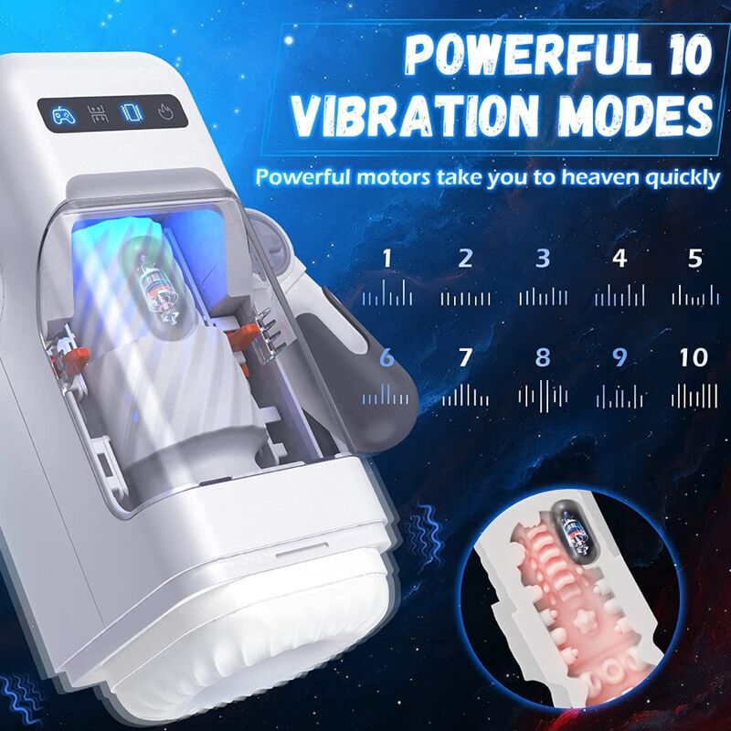 GAME CUP - THRUSTING VIBRATION MASTURBATOR WITH HEATING FUNCTION AND MOBILE SUPPORT - BLACK - Bild 7