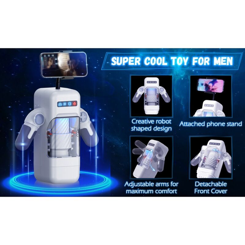 GAME CUP - THRUSTING VIBRATION MASTURBATOR WITH HEATING FUNCTION AND MOBILE SUPPORT - BLACK - Bild 3