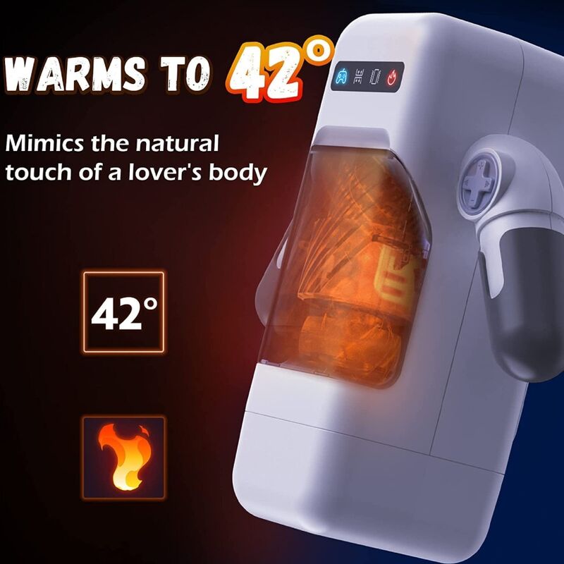 GAME CUP - THRUSTING VIBRATION MASTURBATOR WITH HEATING FUNCTION AND MOBILE SUPPORT - BLACK - Bild 6