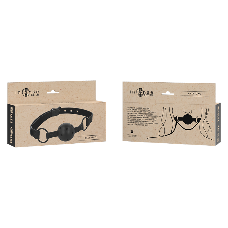Alternative view of INTENSE - FETISH VEGAN LEATHER BALL GAG