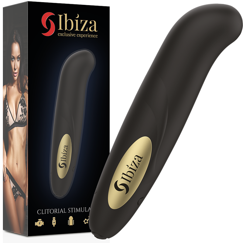 IBIZA - CLIT STIMULATOR USB CHARGER 10 VIBRATION MODES GOLDEN 13 X 2,9 CM
