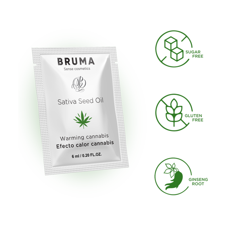 BRUMA - SATIVA SEED OIL SLIDING GEL WARMING CANNABIS FLAVOR 6 ML - Bild 4