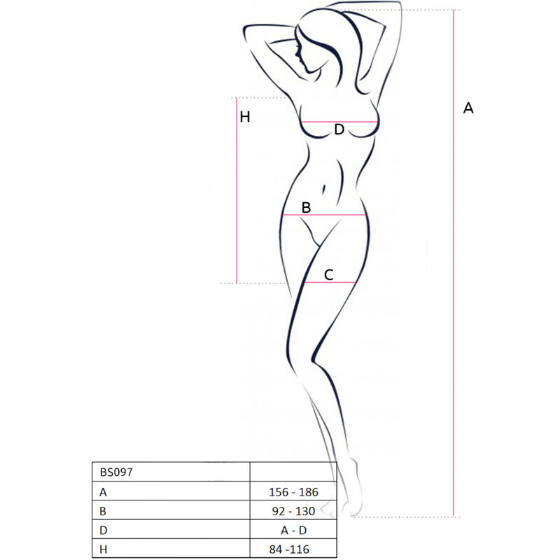 PASSION - BS097 BLACK BODYSTOCKING ONE SIZE - Bild 3