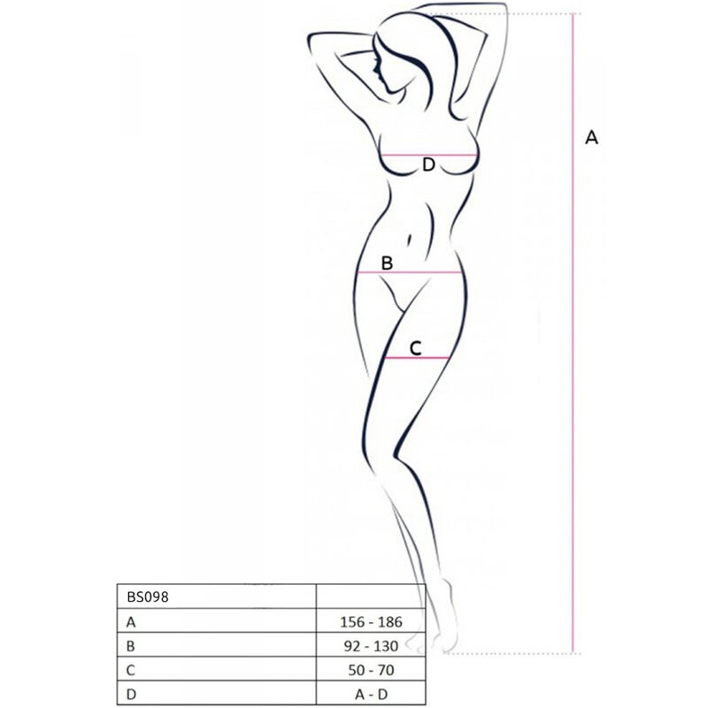 PASSION - BS098 BLACK BODYSTOCKING ONE SIZE - Bild 7