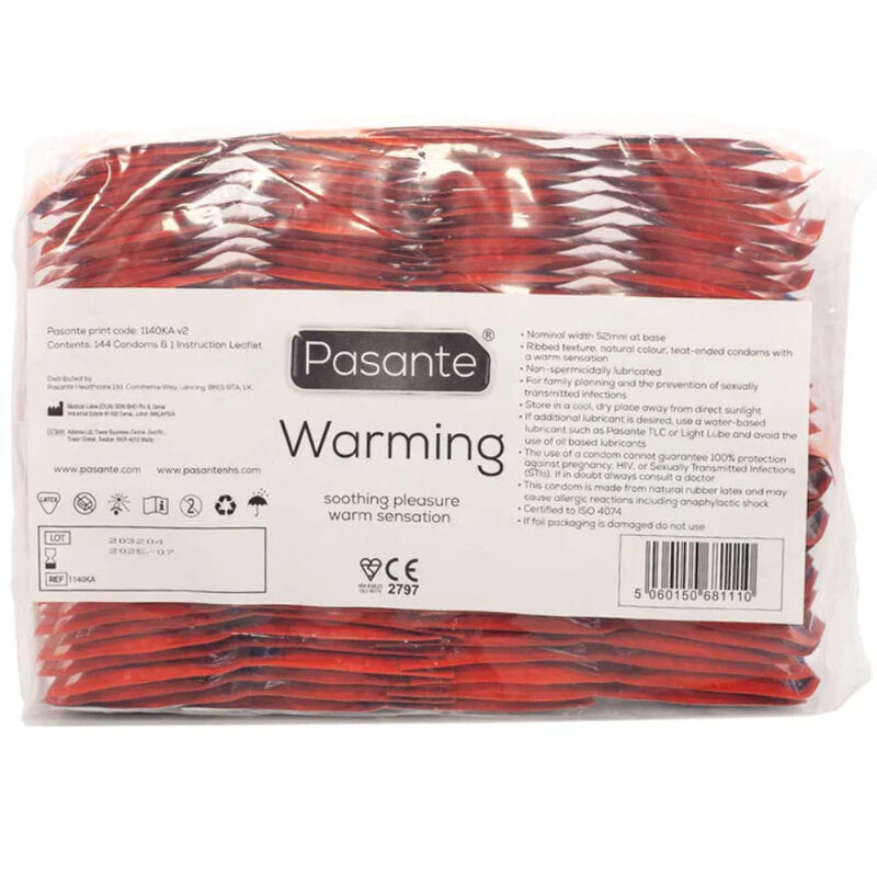 Alternative view of PASANTE - CONDOMS WARMING EFFECT BAG 144 UNITS