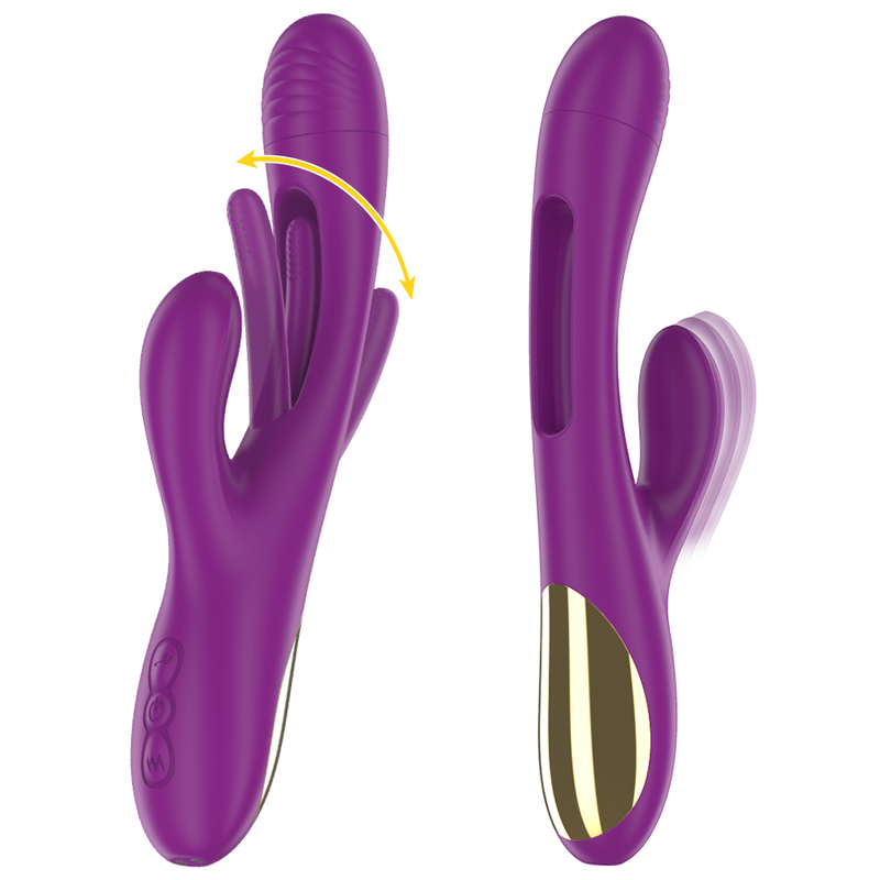 INTENSE - APOLO RECHARGEABLE MULTIFUNCTION VIBRATOR 7 VIBRATIONS WITH SWINGING MOTION PURPLE - Bild 5