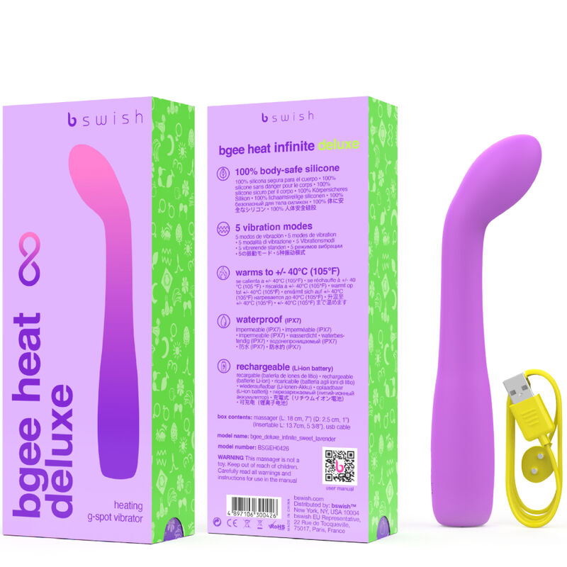 B SWISH - BGEE HEAT INFINITE DELUXE RECHARGEABLE VIBRATOR LAVENDER SILICONE - Bild 4