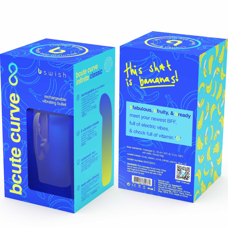 B SWISH - BCUTE CURVE INFINITE CLASSIC LIMITED EDITION BLUE SILICONE RECHARGEABLE VIBRATOR - Bild 3