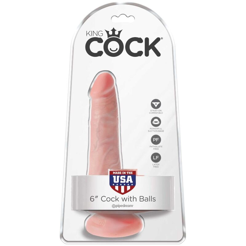 KING COCK - REALISTIC PENIS WITH BALLS 13.5 CM LIGHT - Bild 6