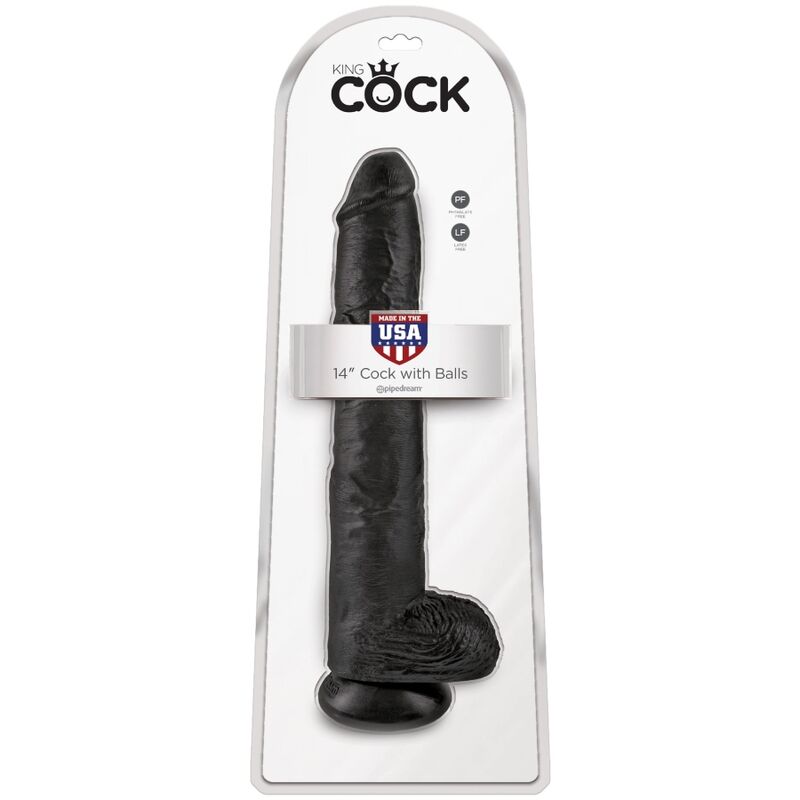 KING COCK - REALISTIC PENIS WITH BALLS 30.5 CM BLACK - Bild 6