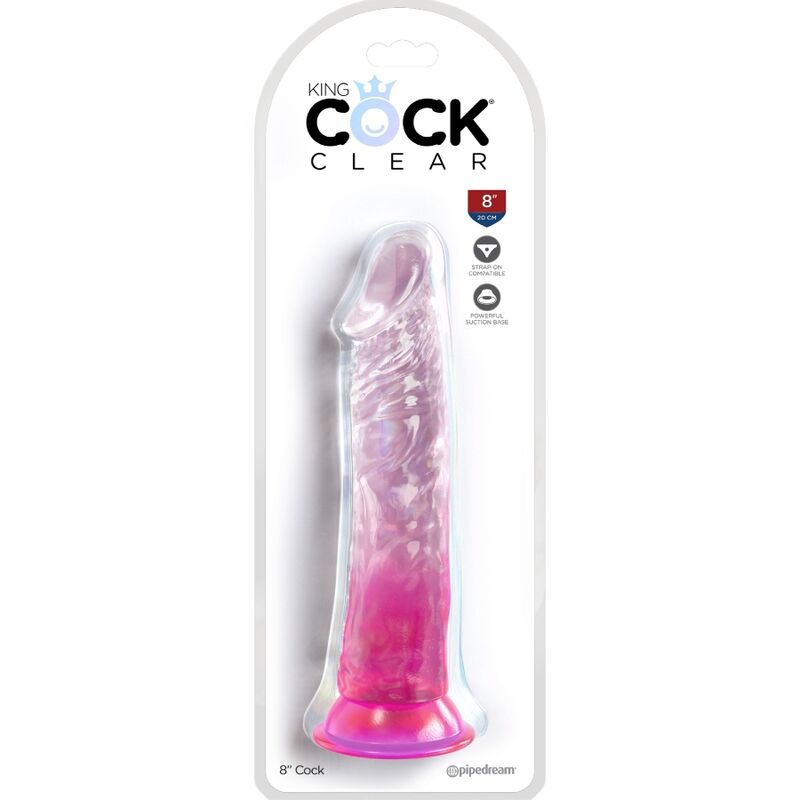 Alternative view of KING COCK - CLEAR REALISTIC PENIS 19.7 CM PINK