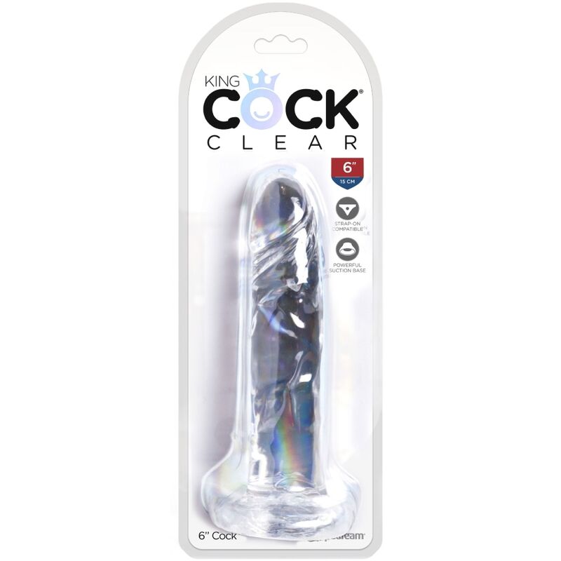 KING COCK - CLEAR REALISTIC PENIS 15.5 CM TRANSPARENT - Bild 4