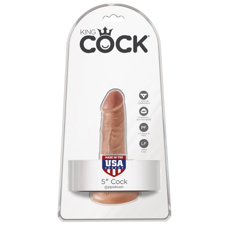 Alternative view of KING COCK - REALISTIC PENIS 12 CM CARAMEL