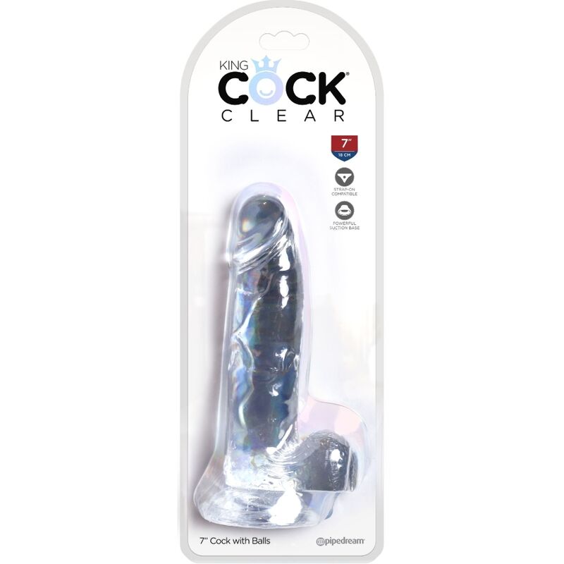 KING COCK - CLEAR REALISTIC PENIS WITH BALLS 15.2 CM TRANSPARENT - Bild 5