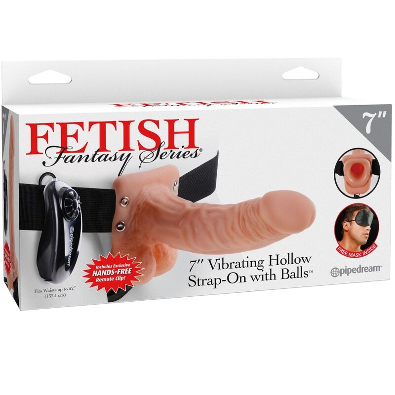 FETISH FANTASY SERIES - ADJUSTABLE HARNESS REMOTE CONTROL REALISTIC PENIS WITH TESTICLES 17.8 CM - Bild 6