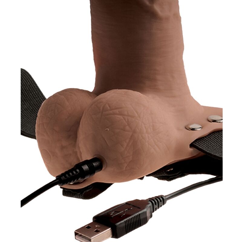 Alternative view of FETISH FANTASY SERIES - ADJUSTABLE HARNESS REALISTIC PENIS WITH RECHARGEABLE TESTICLES AND VIBRATOR 15 CM