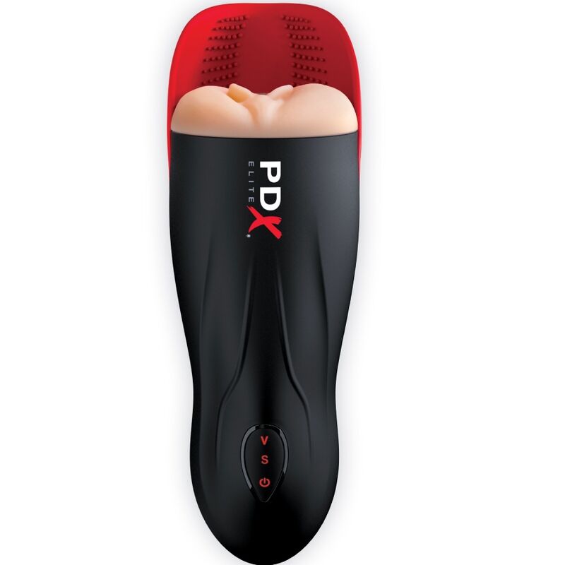 Alternative view of PDX ELITE - STROKER FUCK-O-MATIC VAGINA DOUBLE VIBRATION PENIS & TESTICLES