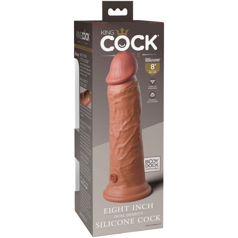 Alternative view of KING COCK - ELITE REALISTIC SILICONE DILDO 20.3 CM CARAMEL