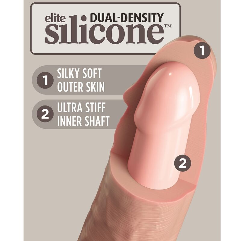 KING COCK - ELITE REALISTIC SILICONE DILDO 20.3 CM - Bild 6