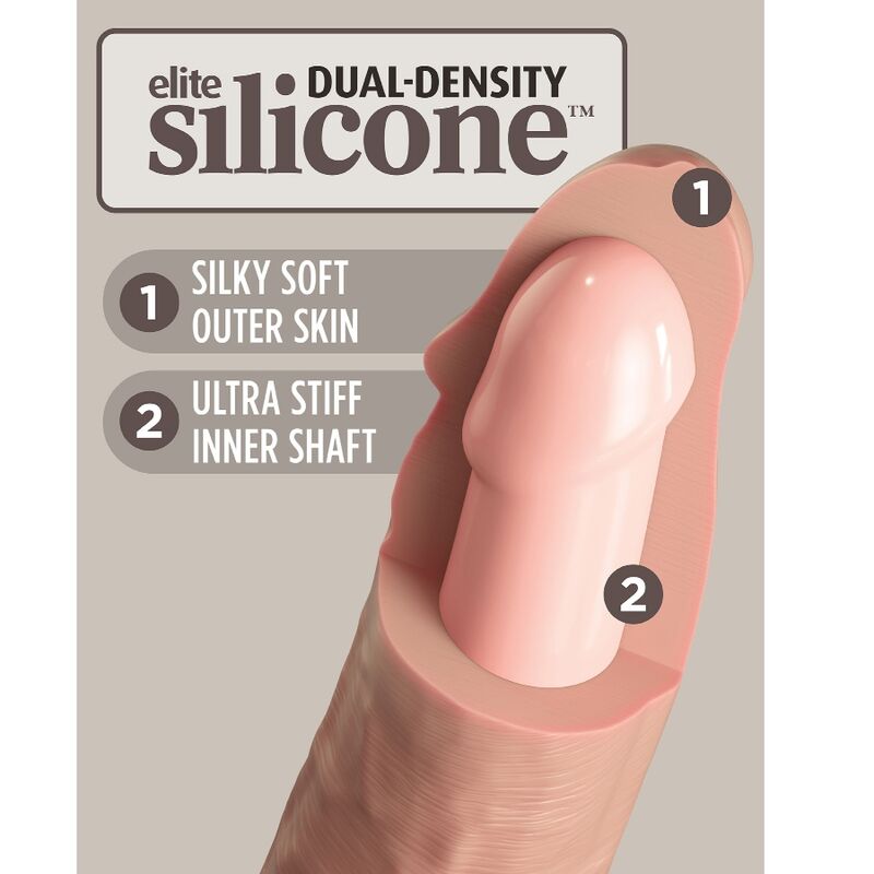 KING COCK - ELITE REALISTIC DILDO VIBRATOR & SILICONE REMOTE CONTROL 23 CM - Bild 8