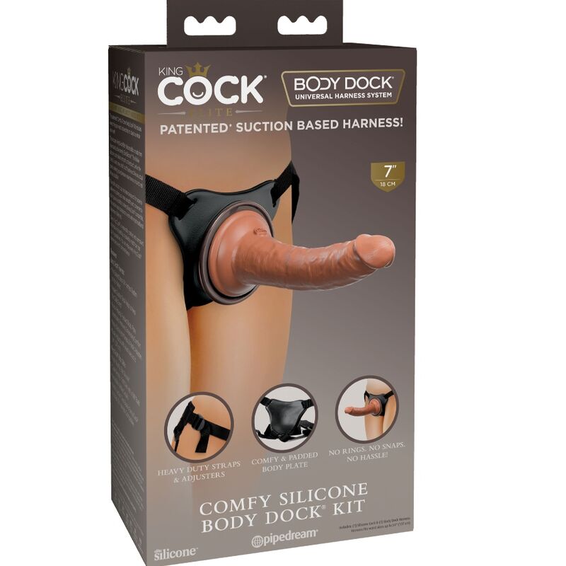 KING COCK - ELITE COMFY ADJUSTABLE HARNESS WITH DILDO 17.8 CM - Bild 4