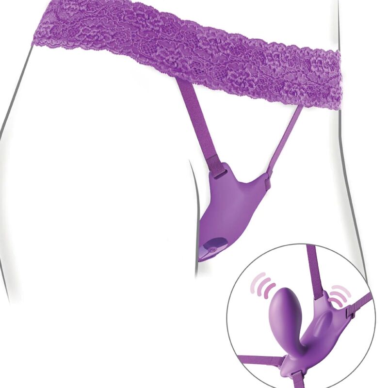 FANTASY FOR HER - BUTTERFLY HARNESS G-SPOT WITH VIBRATOR, RECHARGEABLE & REMOTE CONTROL VIOLET - Bild 5