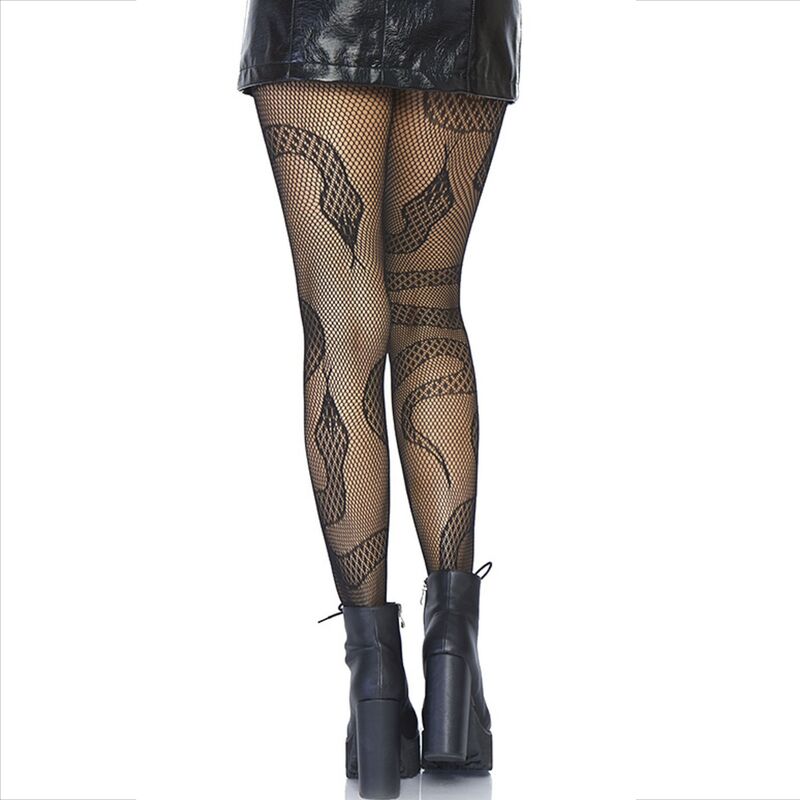 LEG AVENUE - STOCKINGS NET SNAKES BLACK - Bild 3