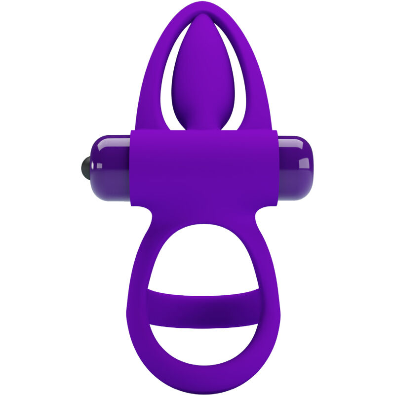 Alternative view of PRETTY LOVE - VIBRATOR RING 10 VIBRATIONS VIOLET SILICONE