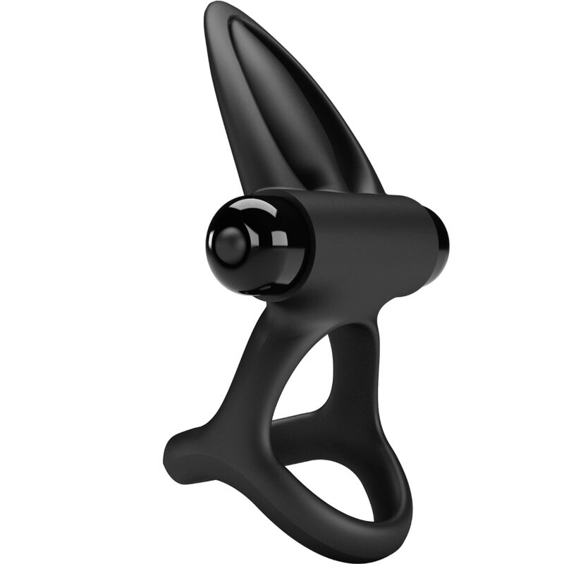 Alternative view of PRETTY LOVE - VIBRATING RING 10 VIBRATIONS BLACK SILICONE