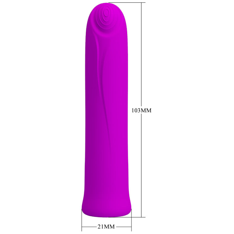 PRETTY LOVE - CURTIS MINI SUPER POWER VIBRATOR 12 VIOLET SILICONE VIBRATIONS - Bild 5