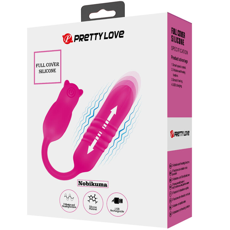 Alternative view of PRETTY LOVE - NOBIKUMA PINK SILICONE VIBRATING BULLET