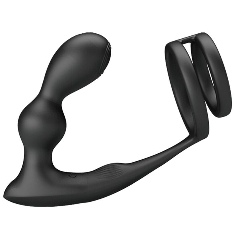 Alternative view of PRETTY LOVE - MARSHALL PENIS RING WITH VIBRATORY ANAL PLUG WITH REMOTE CONTROL