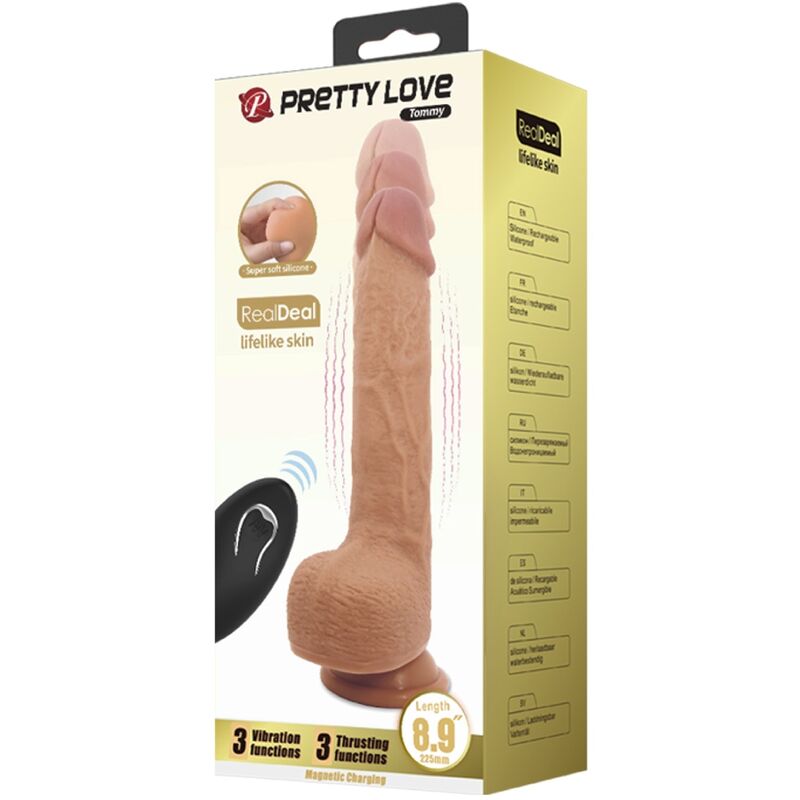 PRETTY LOVE - TOMMY REALISTIC DILDO VIBRATOR 22.5 CM - Bild 7