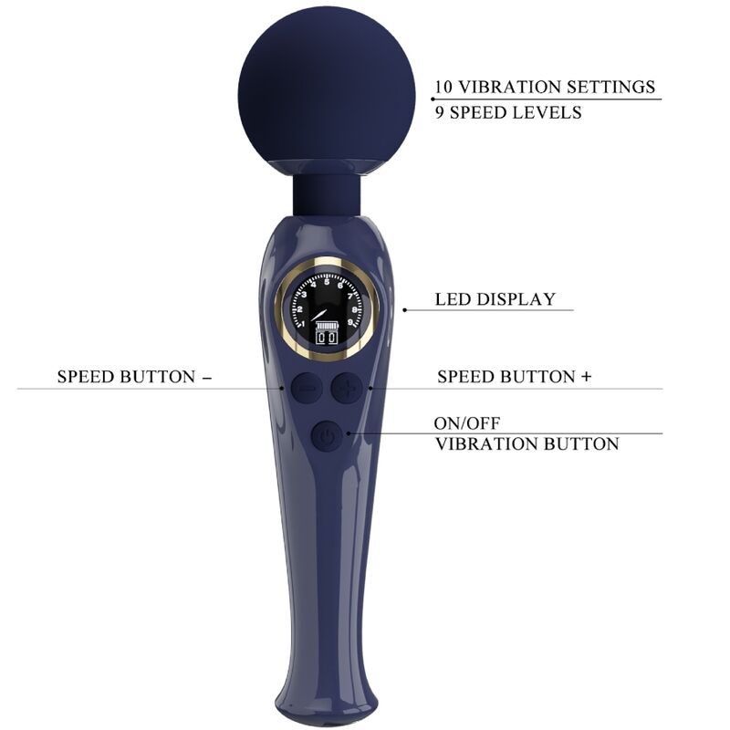 PRETTY LOVE - SKYLER VIBRATOR WAND BLUE - Bild 7