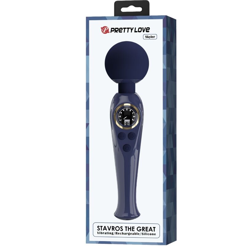 PRETTY LOVE - SKYLER VIBRATOR WAND BLUE - Bild 8