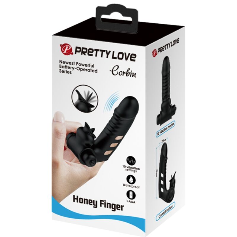 Alternative view of PRETTY LOVE - CORBIN BLACK VIBRATOR FINGER COVER