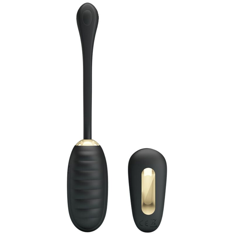 Alternative view of PRETTY LOVE - DOREEN LUXURY RECHARGEABLE VIBRATING EGG BLACK REMOTE CONTROL