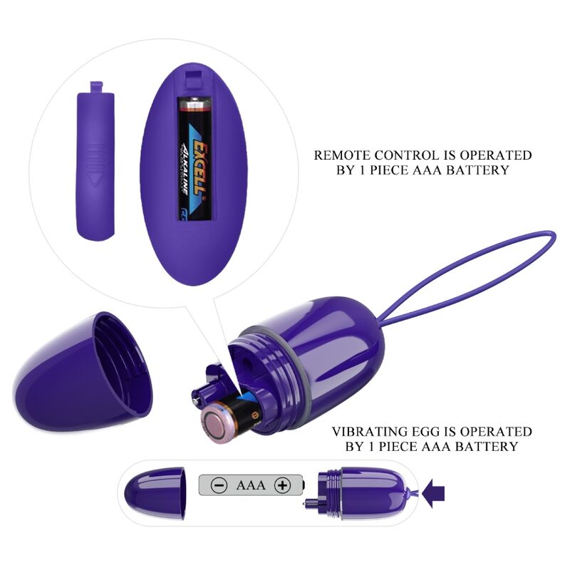 PRETTY LOVE - SELKIE YOUTH MINI VIBRATING EGG VIOLET REMOTE CONTROL - Bild 5