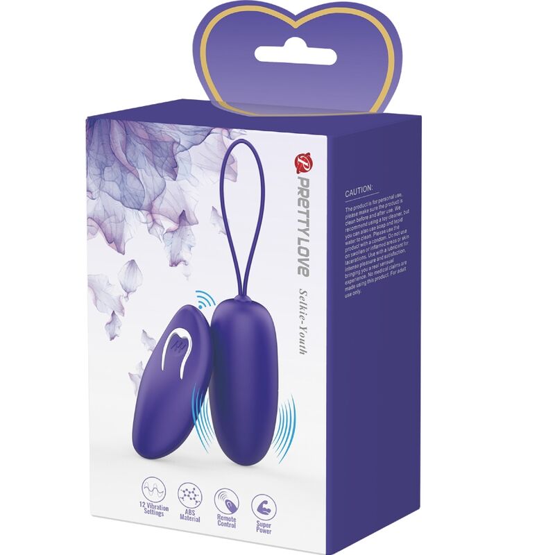 PRETTY LOVE - SELKIE YOUTH MINI VIBRATING EGG VIOLET REMOTE CONTROL - Bild 8