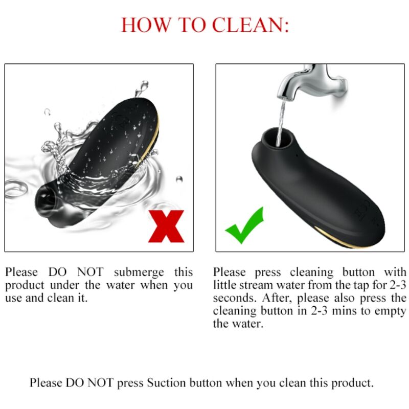PRETTY LOVE - LUXURY RECHARGEABLE SUCTION MASSAGER BLACK - Bild 8