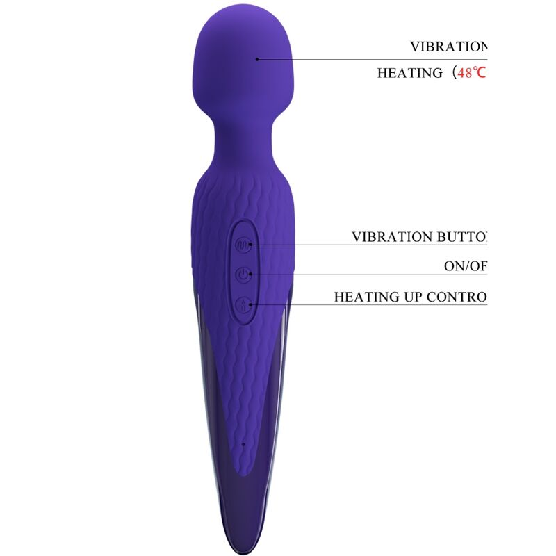 PRETTY LOVE - ANTONY YOUTH WAND VIBRATOR VIOLET HEAT EFFECT - Bild 4