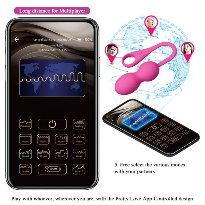 PRETTY LOVE - ELVIRA PINK RECHARGEABLE VIBRATING BALLS - Bild 13