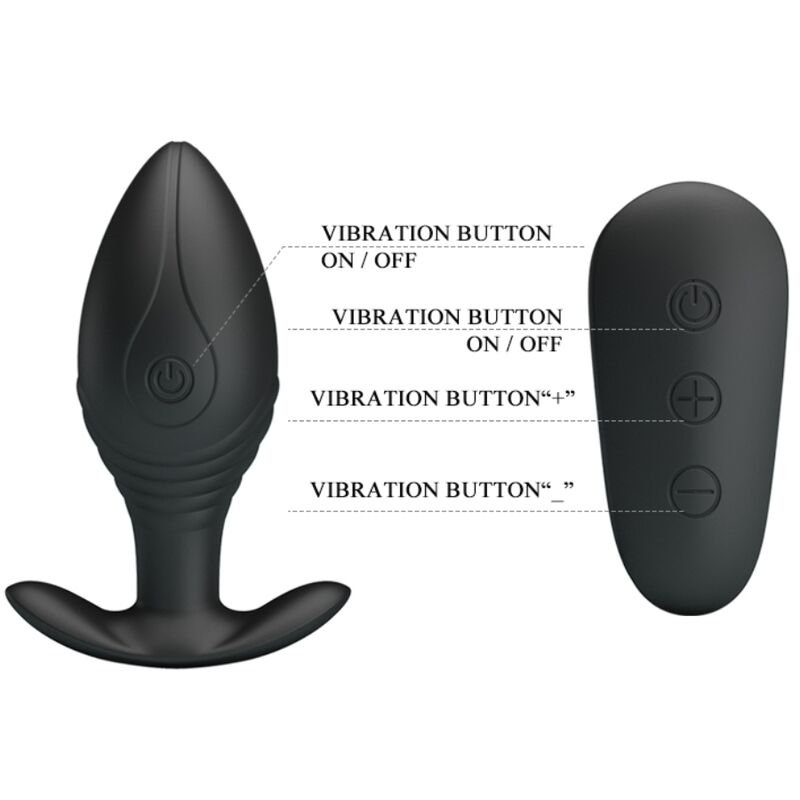 PRETTY LOVE - REGINA ANAL PLUG RECHARGEABLE VIBRATOR BLACK - Bild 12