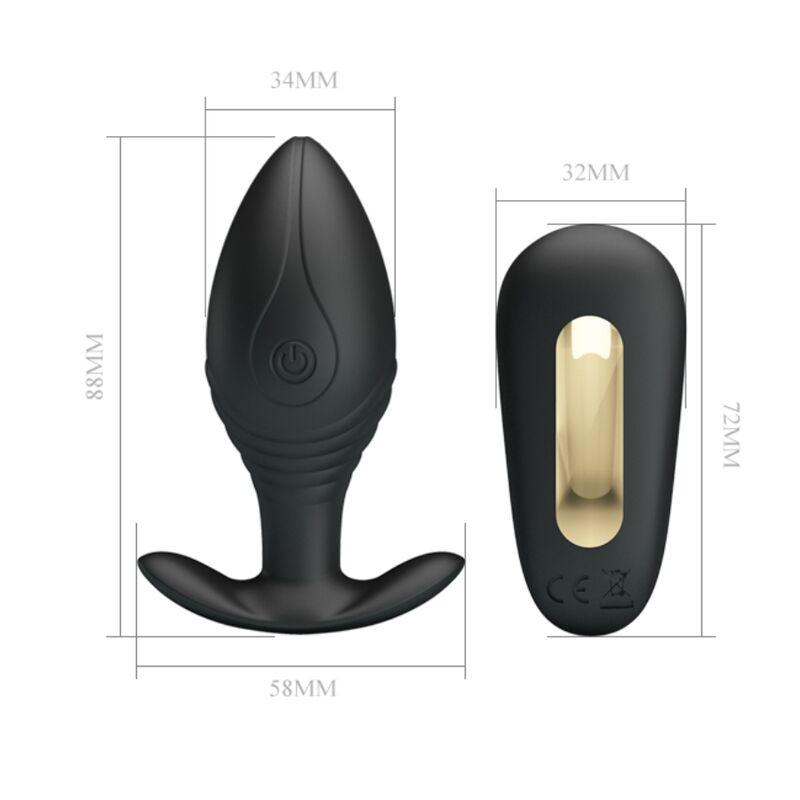 PRETTY LOVE - REGINA ANAL PLUG RECHARGEABLE VIBRATOR BLACK - Bild 5